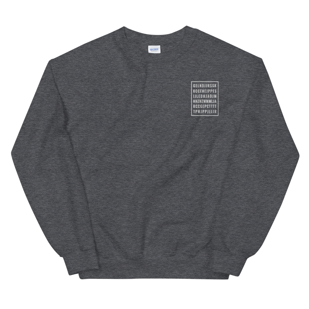 "Good Letters" Embroidered Unisex Sweatshirt