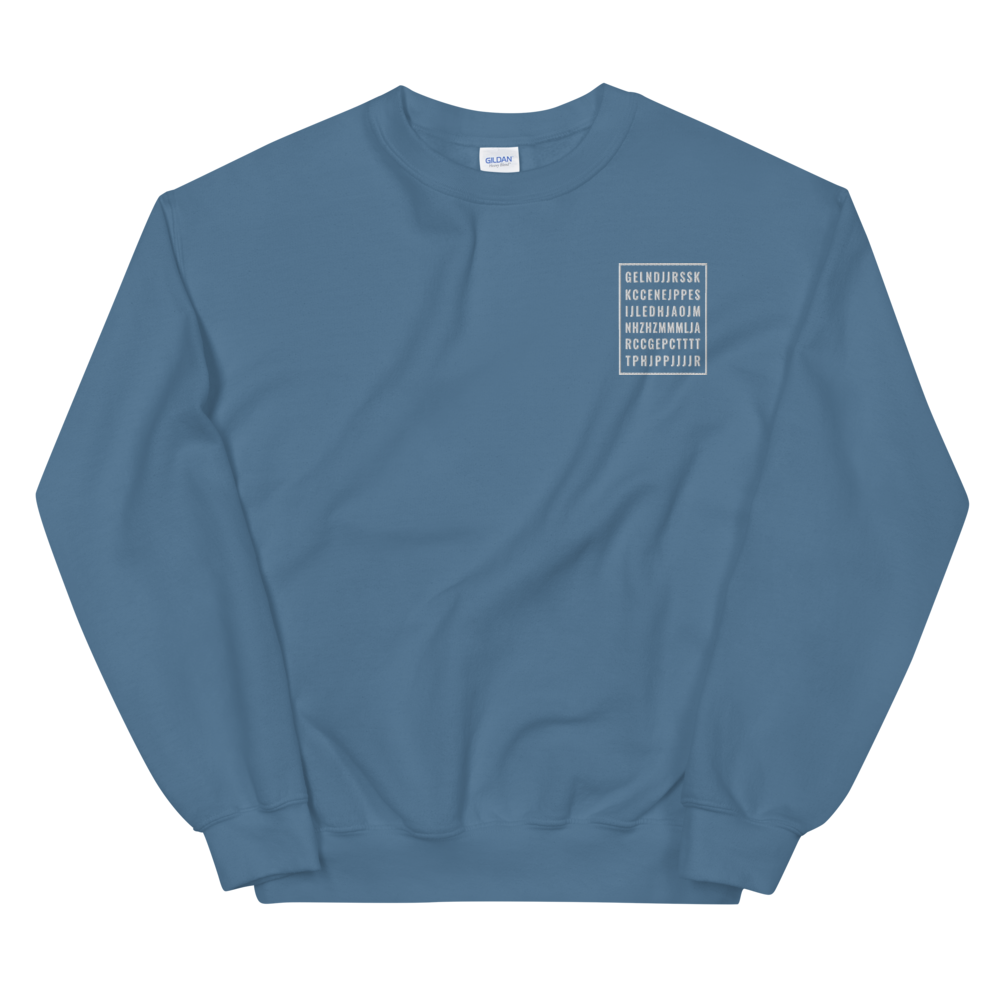 "Good Letters" Embroidered Unisex Sweatshirt