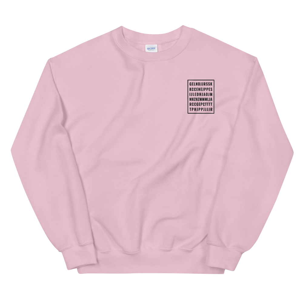 "Good Letters" Embroidered Unisex Sweatshirt