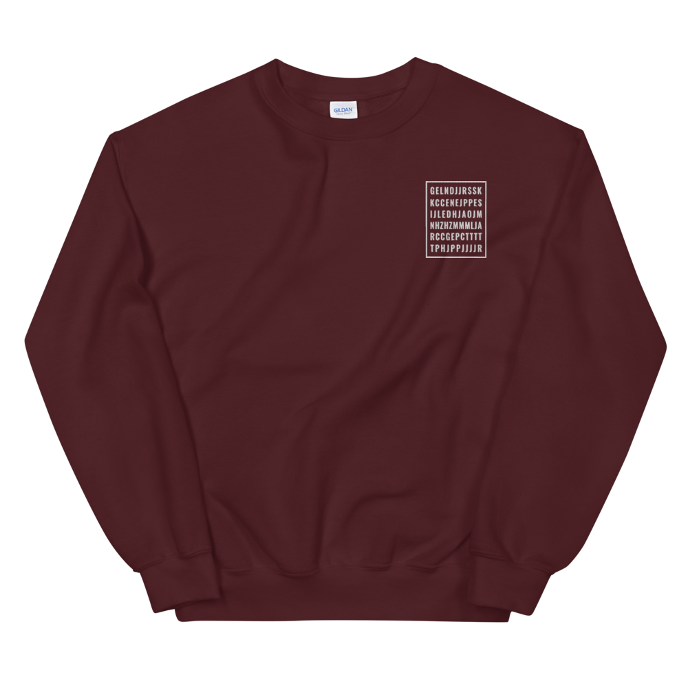 "Good Letters" Embroidered Unisex Sweatshirt