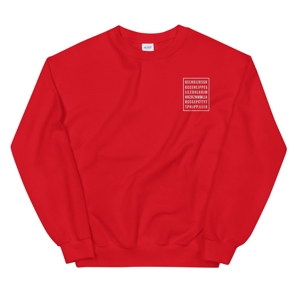 "Good Letters" Embroidered Unisex Sweatshirt