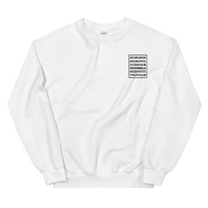 "Good Letters" Embroidered Unisex Sweatshirt